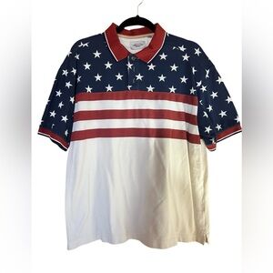 Men's Patriotic American Legacy Collared Shirts Size Large